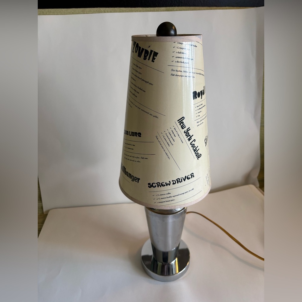 Cocktail Recipe Table Lamp